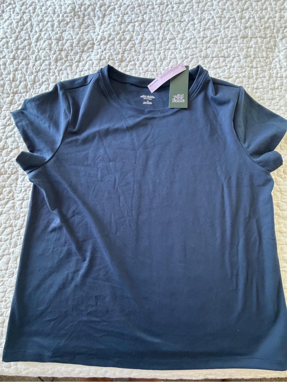 wild fable Navy Basic Crewneck Short Sleeve Tee BUTTER BLISS  NWT 1X